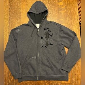 Nightmare Before Christmas Disney Grey Hoodie Zipper Sweatshirt XXL 2X Jack